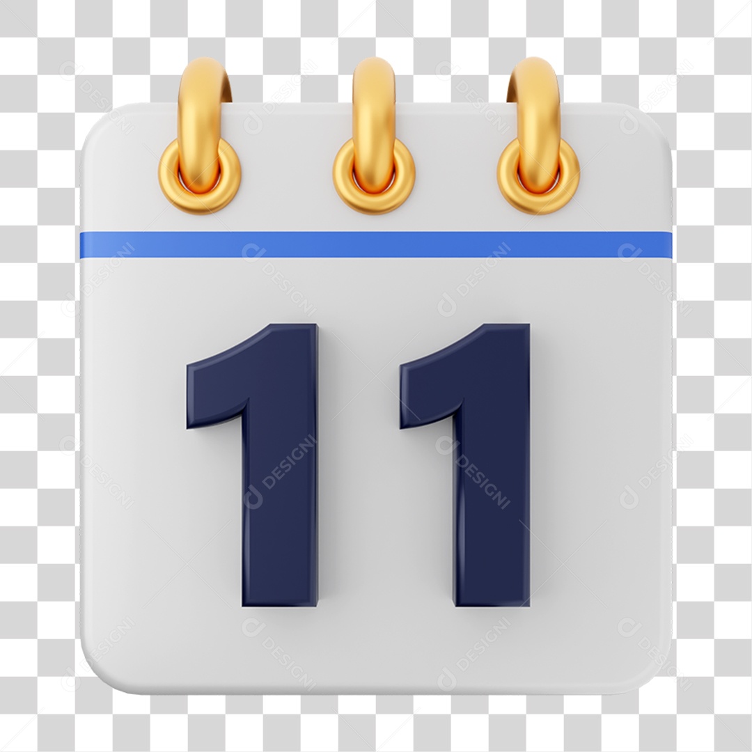 Elemento 3D Calendário para Composição PNG Transparente