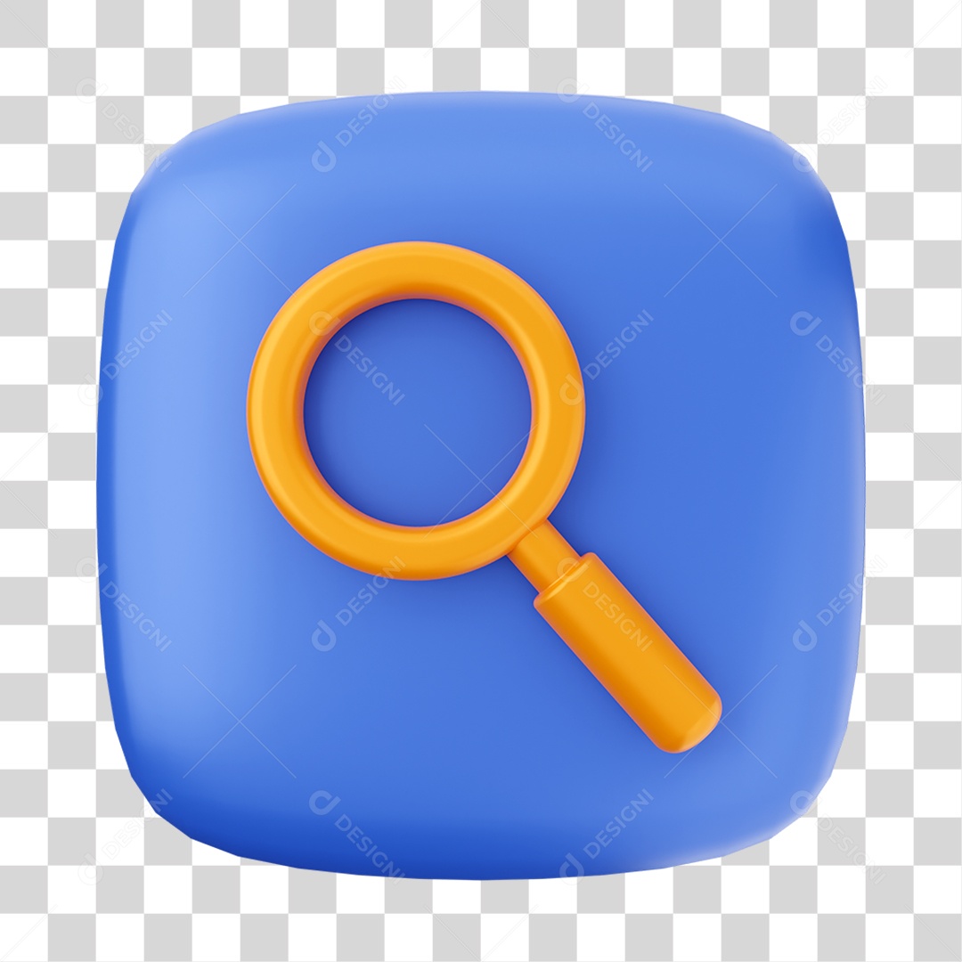 Ícone 3D Lupa Para Composição PNG Transparente