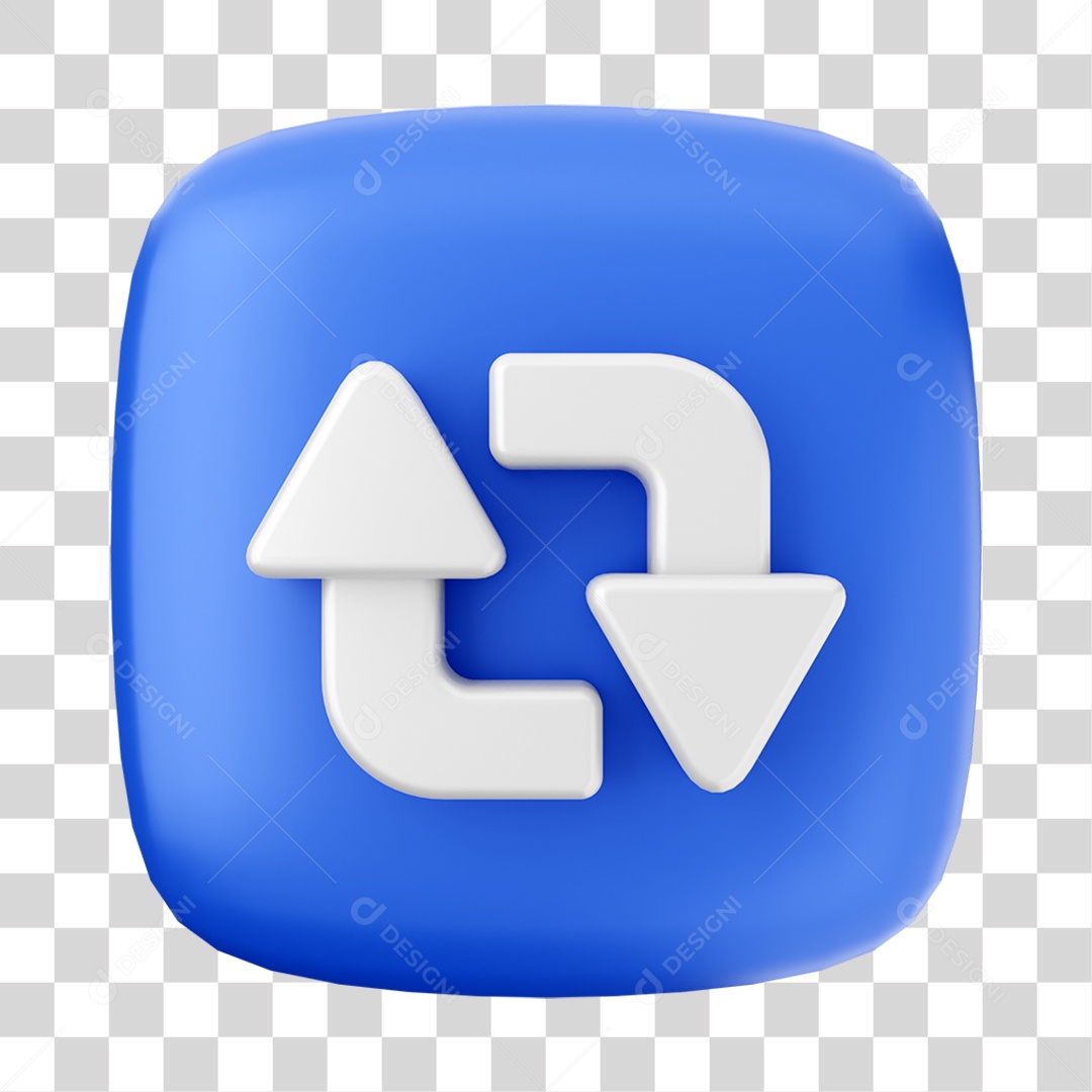 Ícone 3D Setas Para Composição PNG Transparente