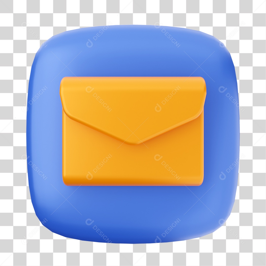 Ícone 3D Mensagem Para Composição PNG Transparente