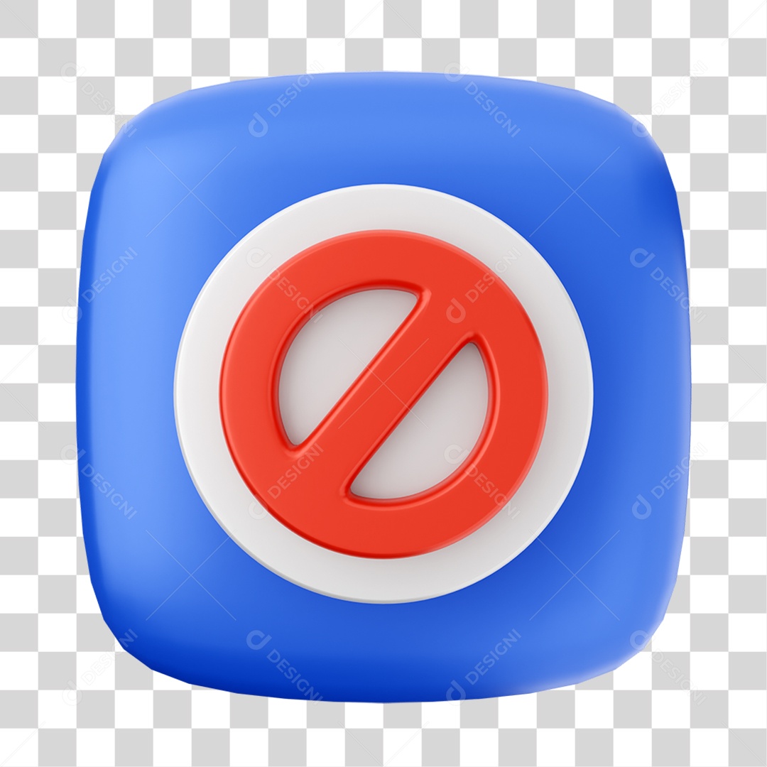 Ícone 3D Bloqueio Para Composição PNG Transparente