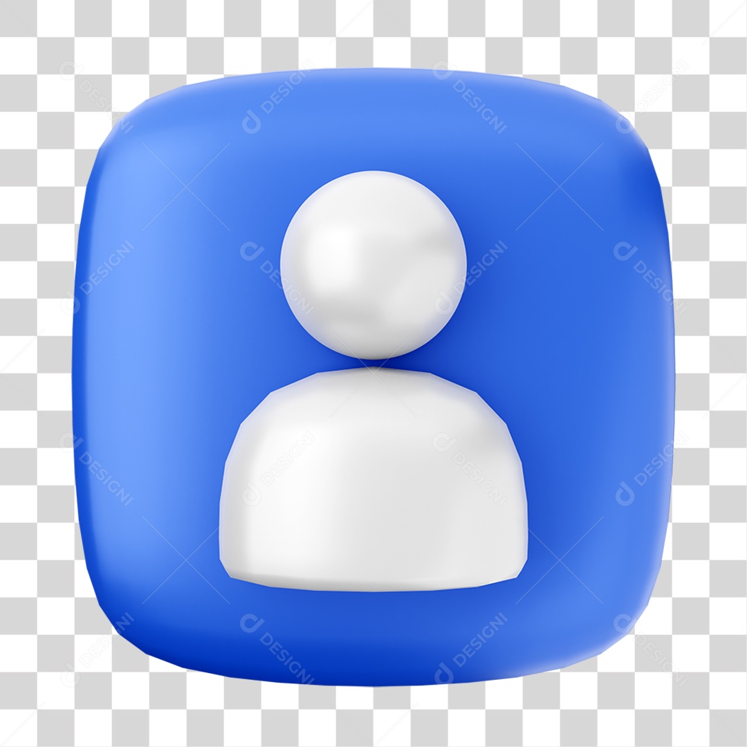 Ícone 3D Contato Para Composição PNG Transparente