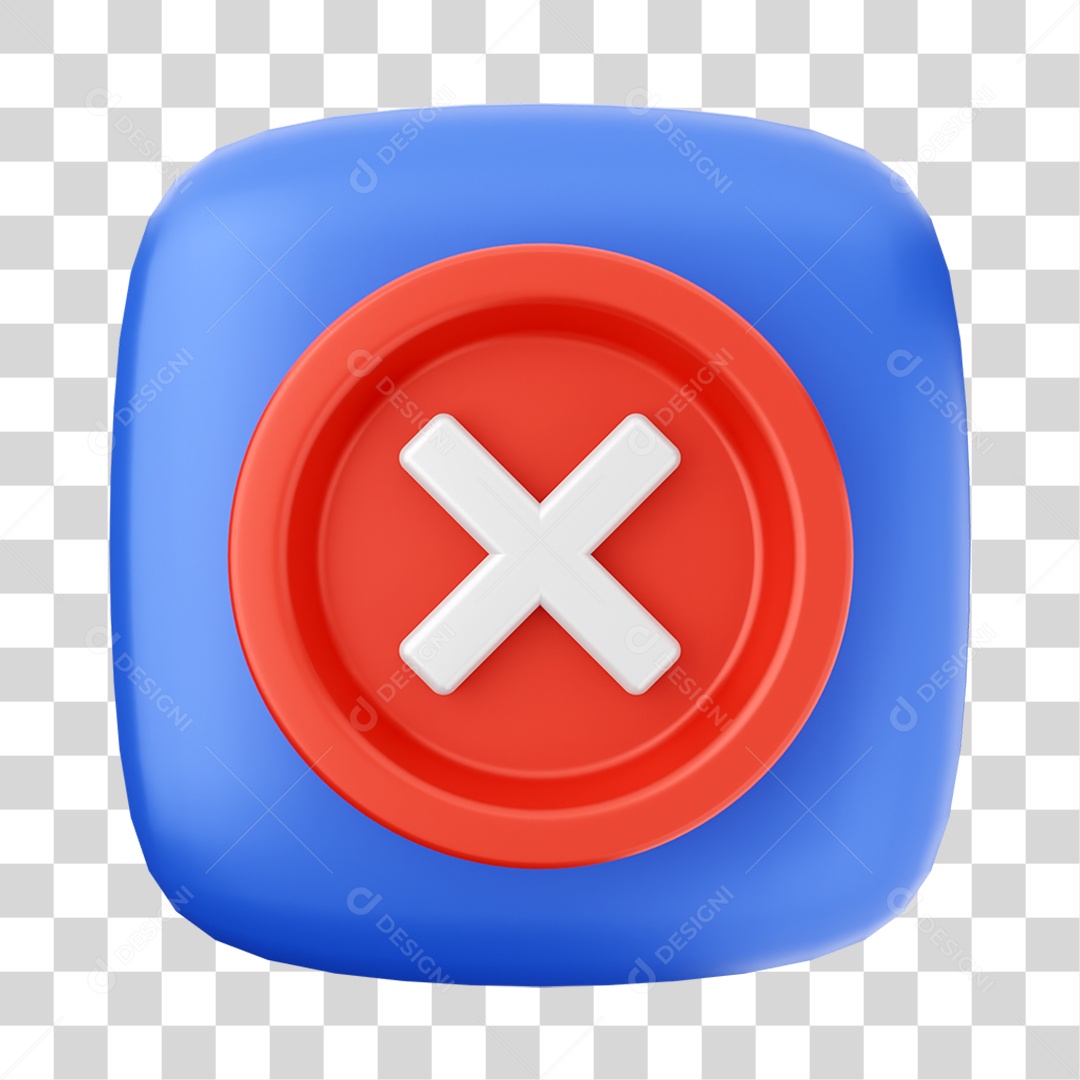 Ícone 3D Negativo Para Composição PNG Transparente