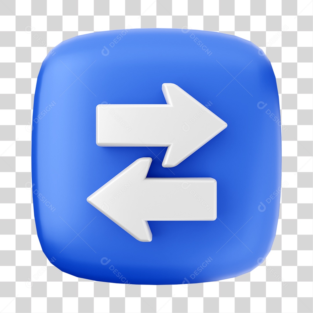 Ícone 3D Setas Para Composição PNG Transparente