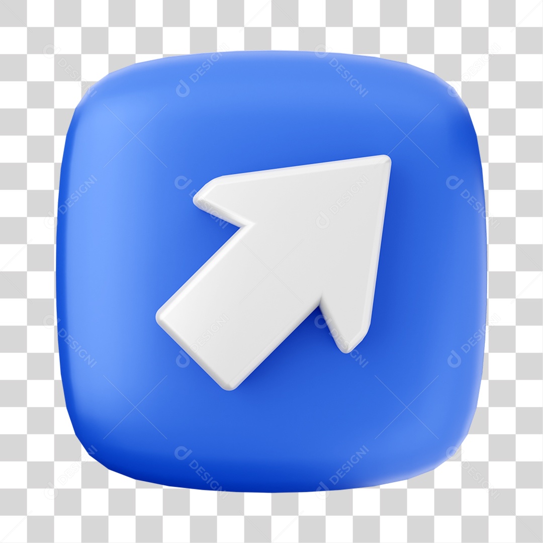 Ícone 3D Setas Para Composição PNG Transparente