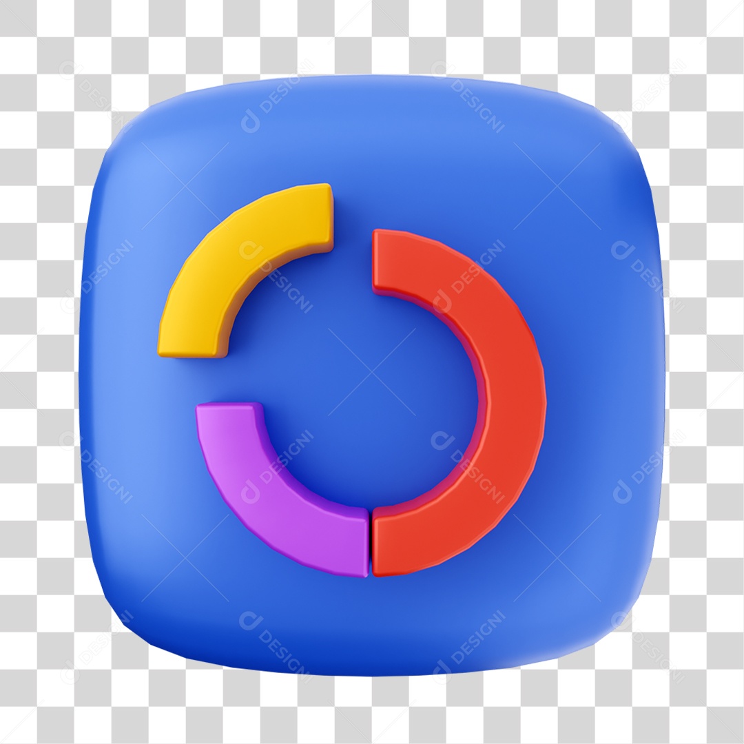 Ícone 3D Gráficos Para Composição PNG Transparente