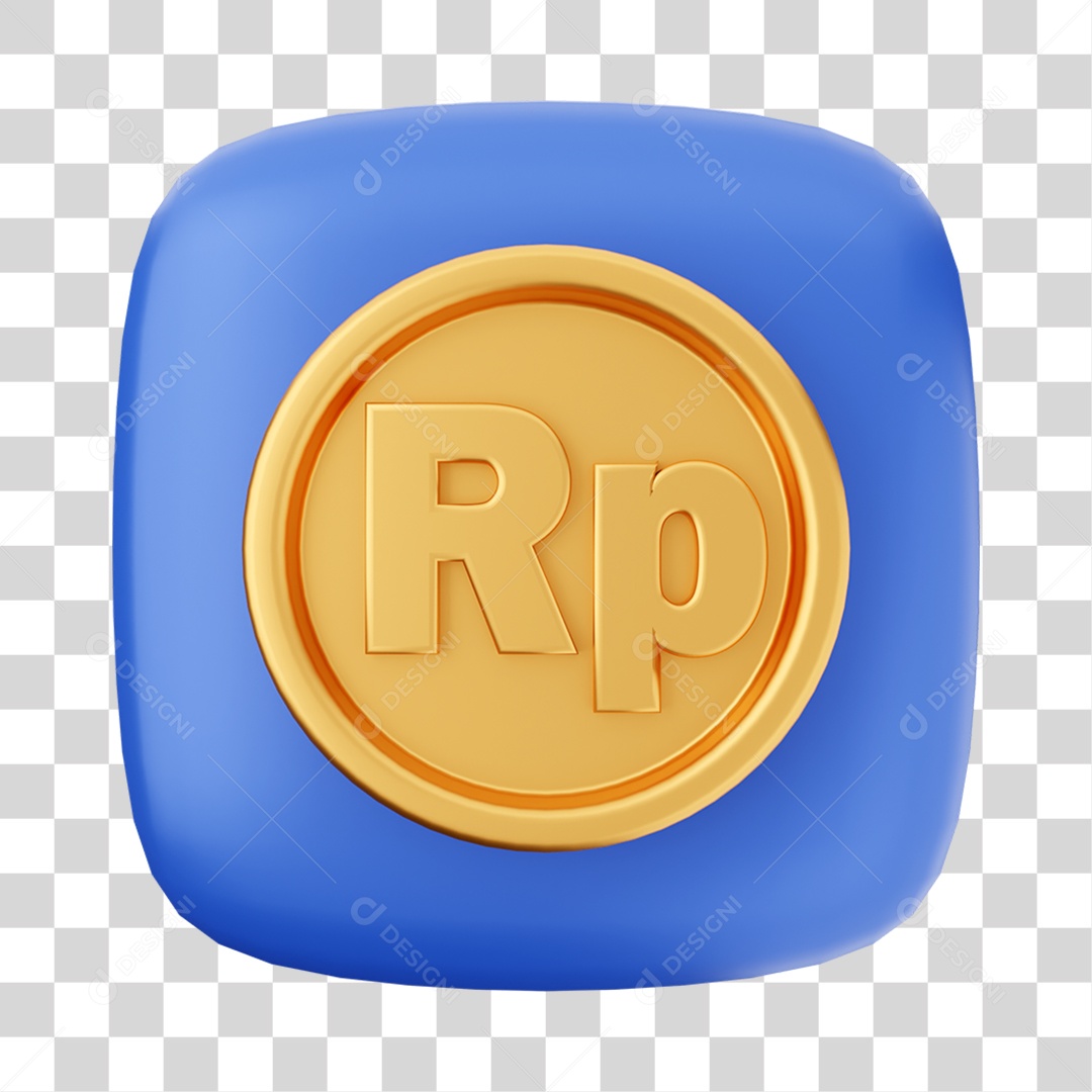 Ícone 3D Moeda Virtual Para Composição PNG Transparente