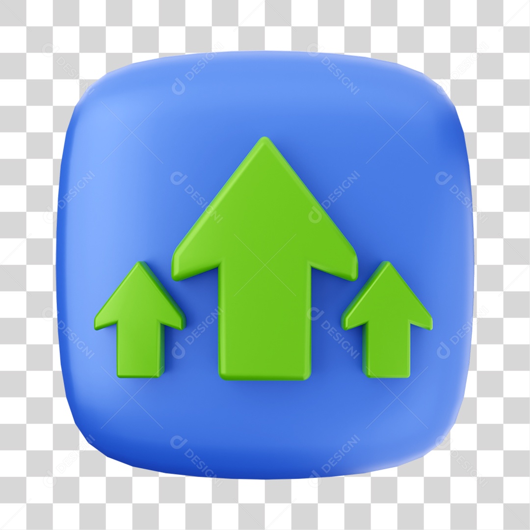 Ícone 3D Setas Para Composição PNG Transparente