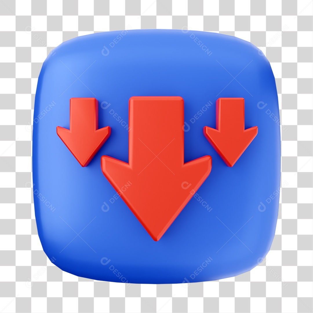 Ícone 3D Setas Para Composição PNG Transparente