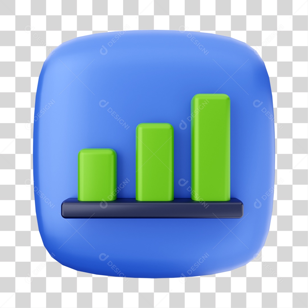 Ícone 3D Gráficos Para Composição PNG Transparente