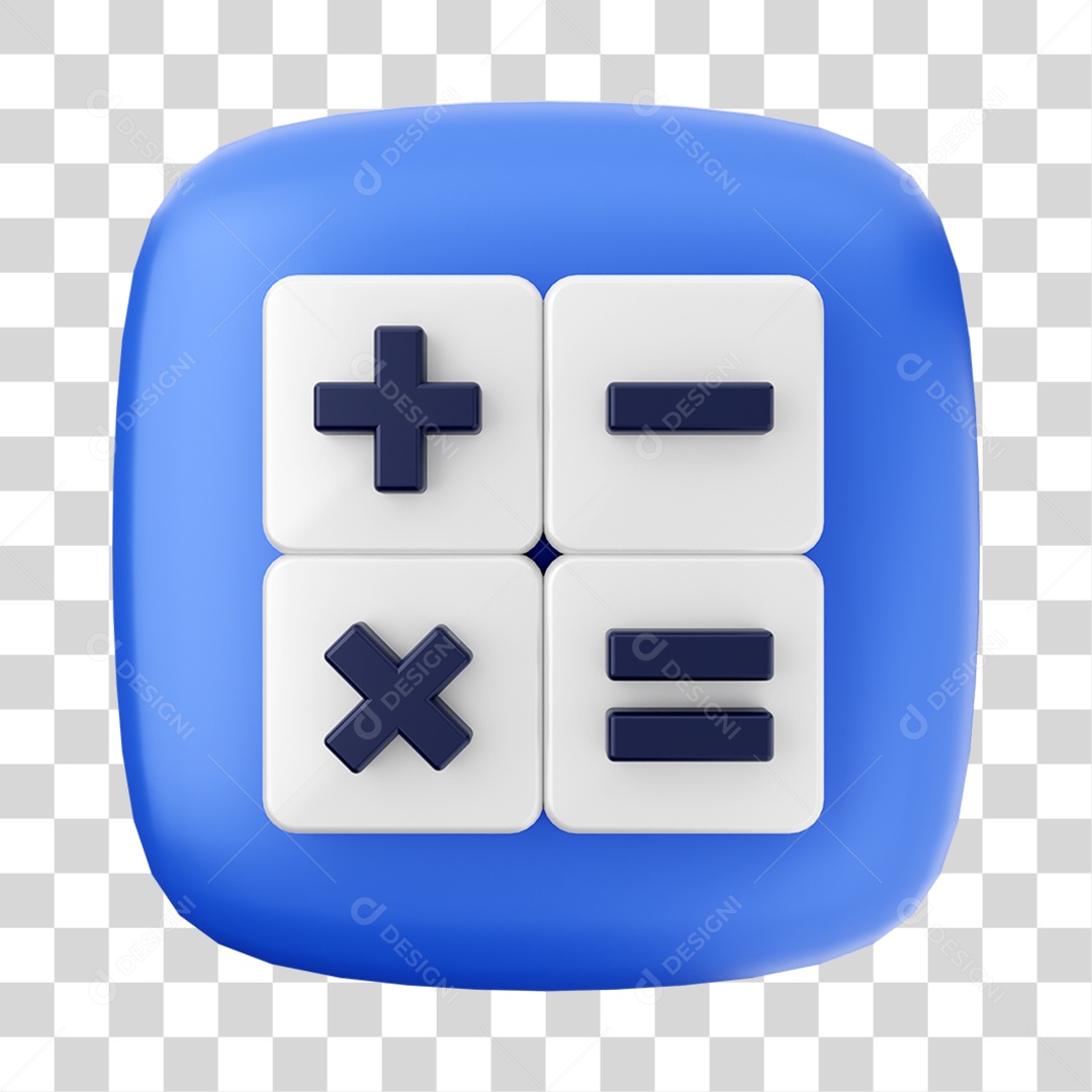 Ícone 3D Calculadora Para Composição PNG Transparente