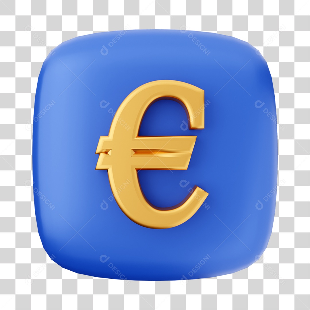 Ícone 3D Cifrão  Para Composição PNG Transparente