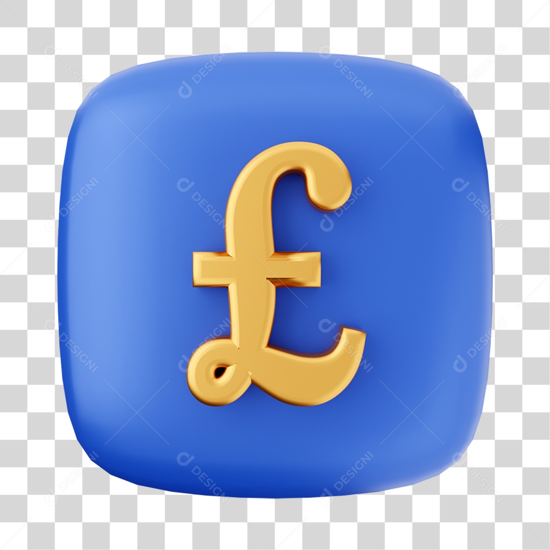 Ícone 3D Libra Para Composição PNG Transparente