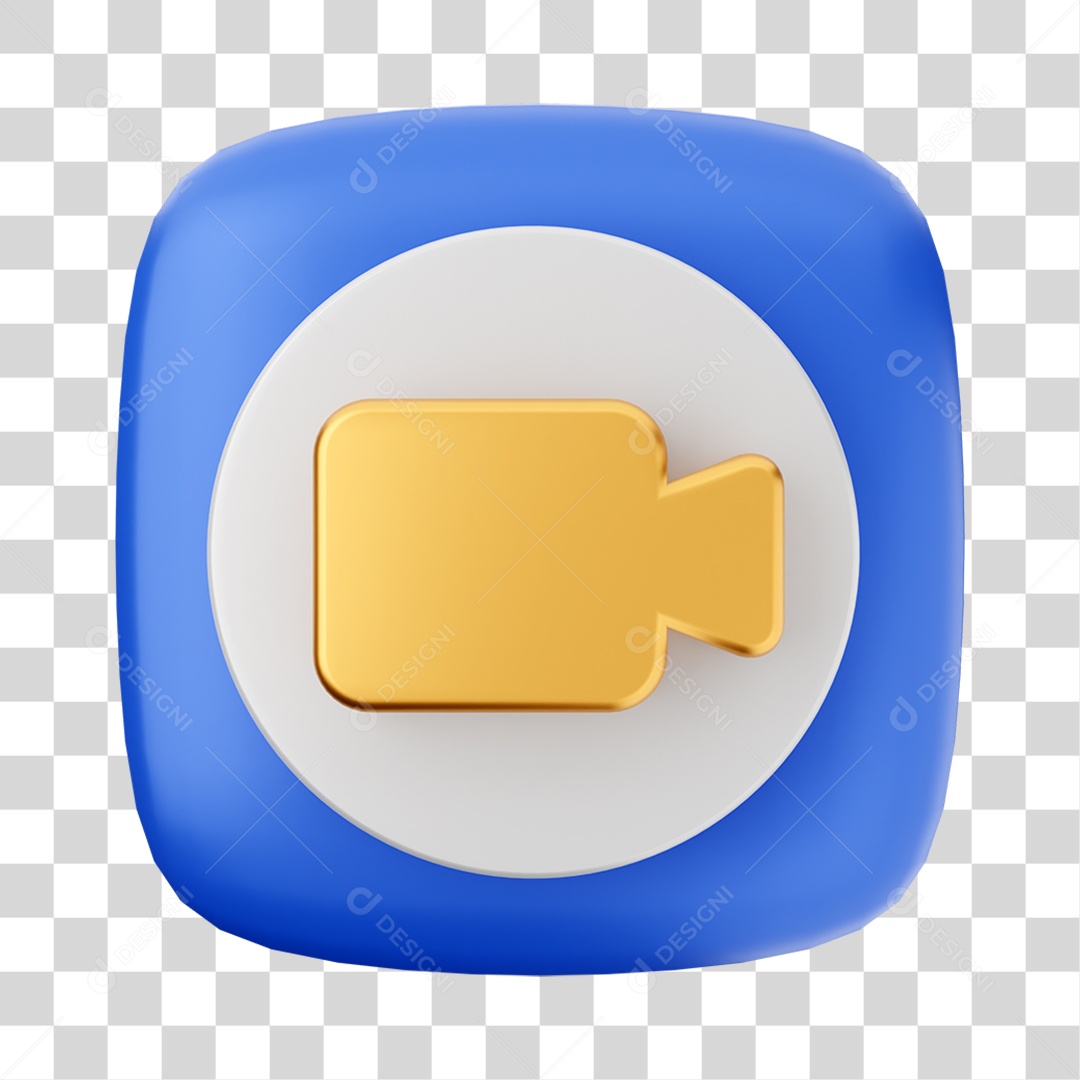 Ícone 3D Câmera Para Composição PNG Transparente