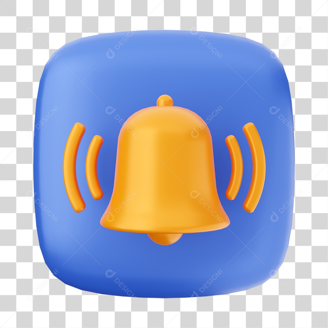 Ícone 3D Sinos Para Composição PNG Transparente