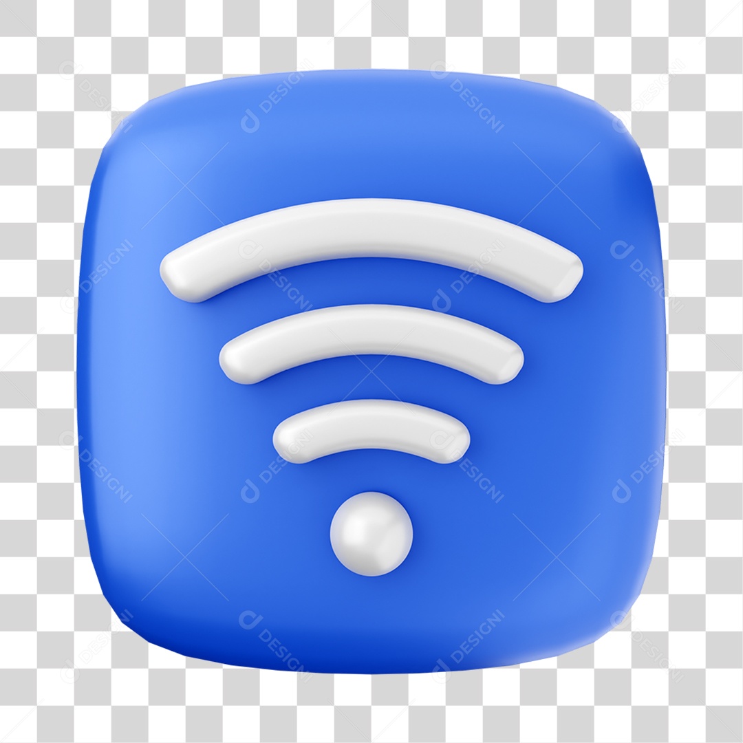 Ícone 3D Wi-fi Para Composição PNG Transparente