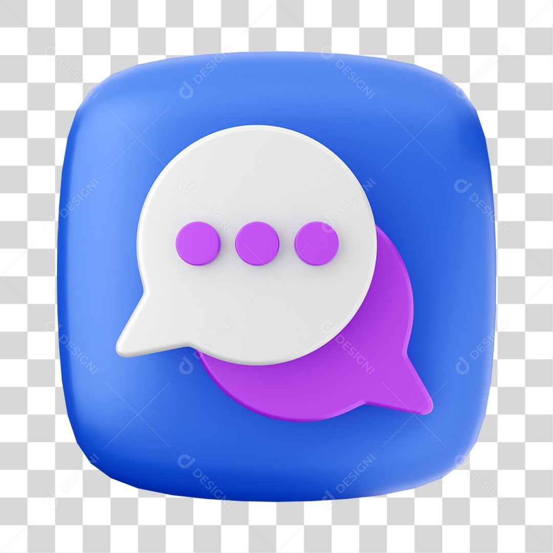 Ícone 3D Notificação Para Composição PNG Transparente