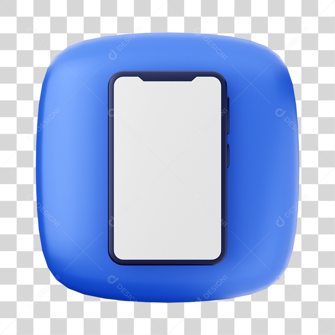 Ícone 3D Celular Para Composição PNG Transparente