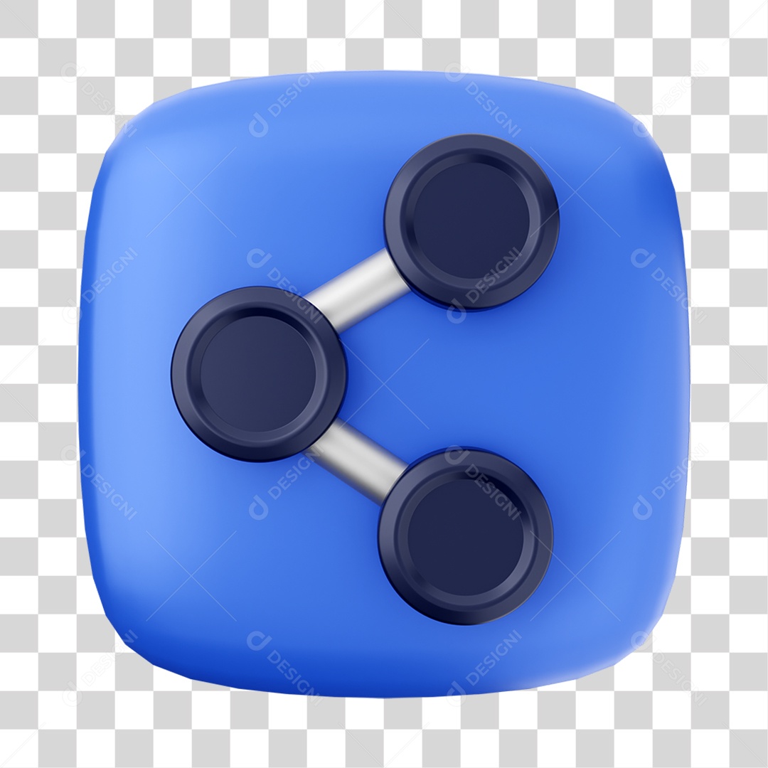 Ícone 3D Compartilhamento Para Composição PNG Transparente