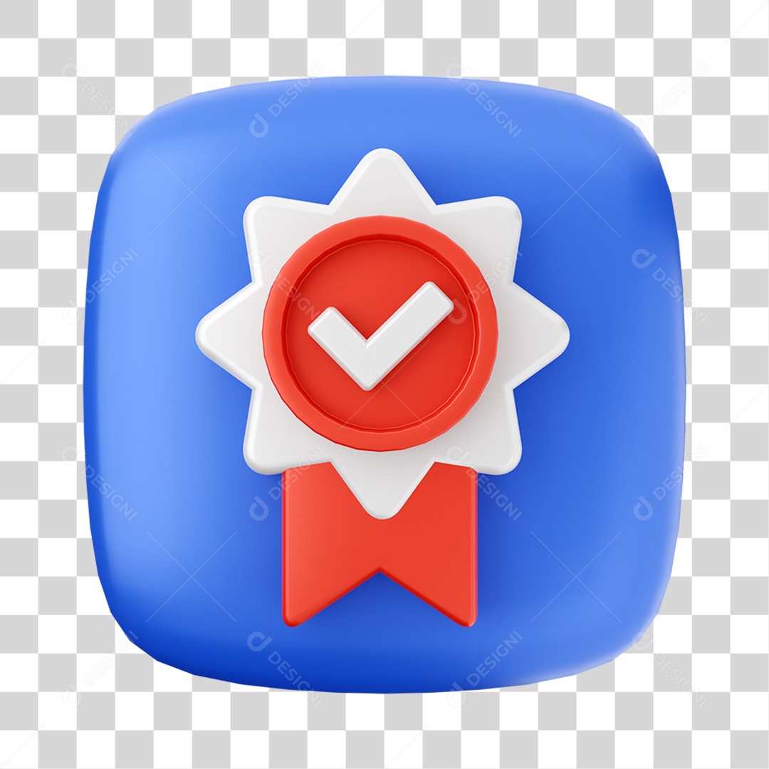 3D Medal Icon For Transparent PNG Composition