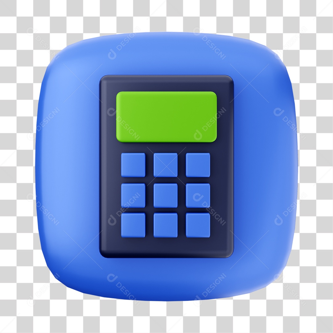 Ícone 3D Calculadora Para Composição PNG Transparente