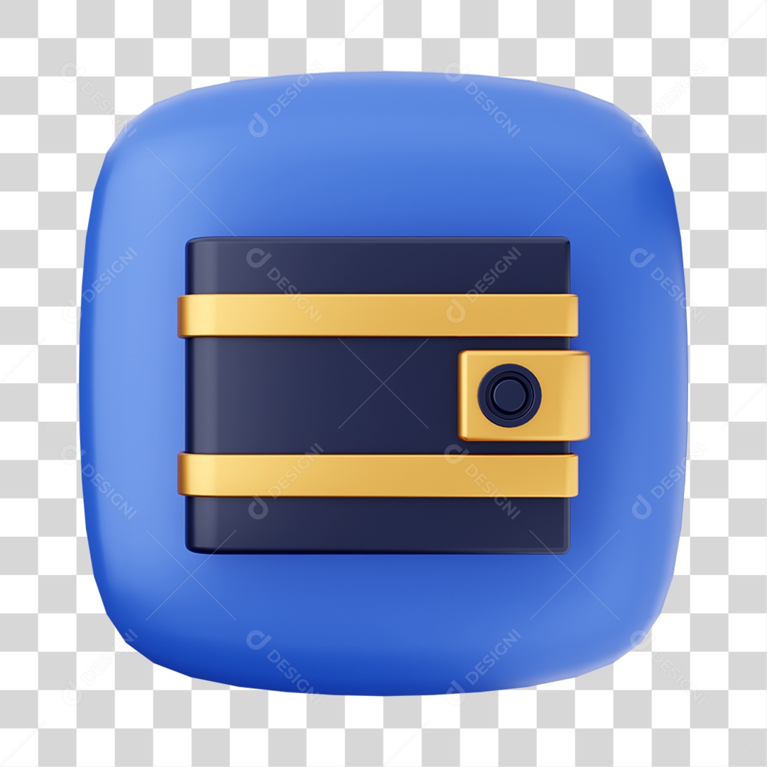 Ícone 3D Carteira Para Composição PNG Transparente