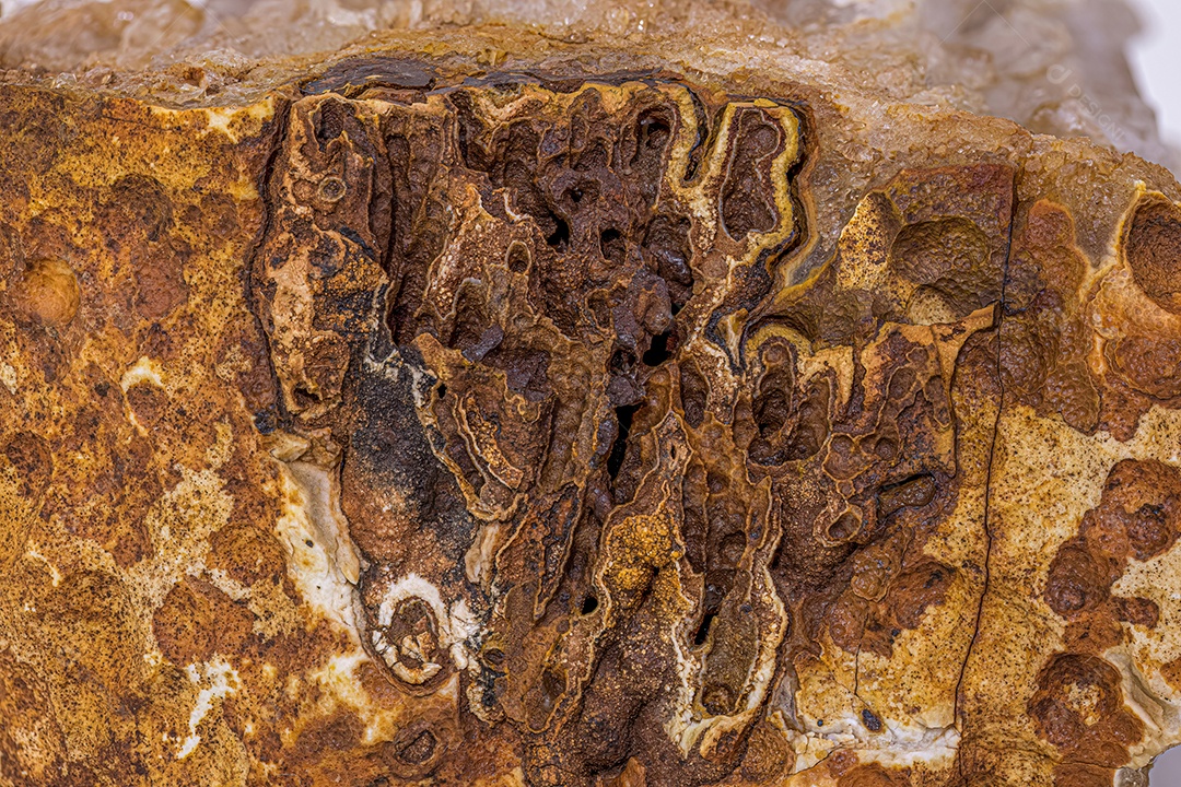 Detalhes de um fragmento de um geodo de cristal de quartzo