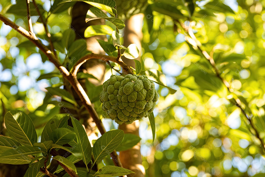 Pirulito Verde Fruto da espécie Annona squamosa