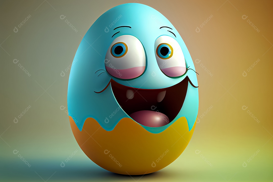 Ovo de páscoa feliz dos desenhos animados