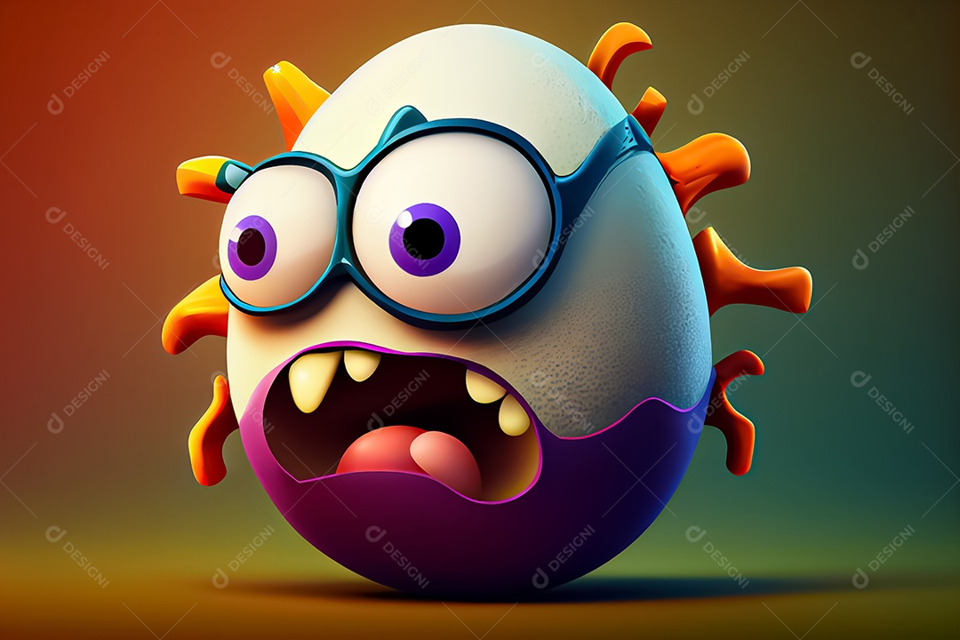 Ovo de páscoa feliz dos desenhos animados