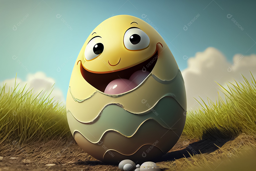 Coelho de páscoa feliz dos desenhos animados