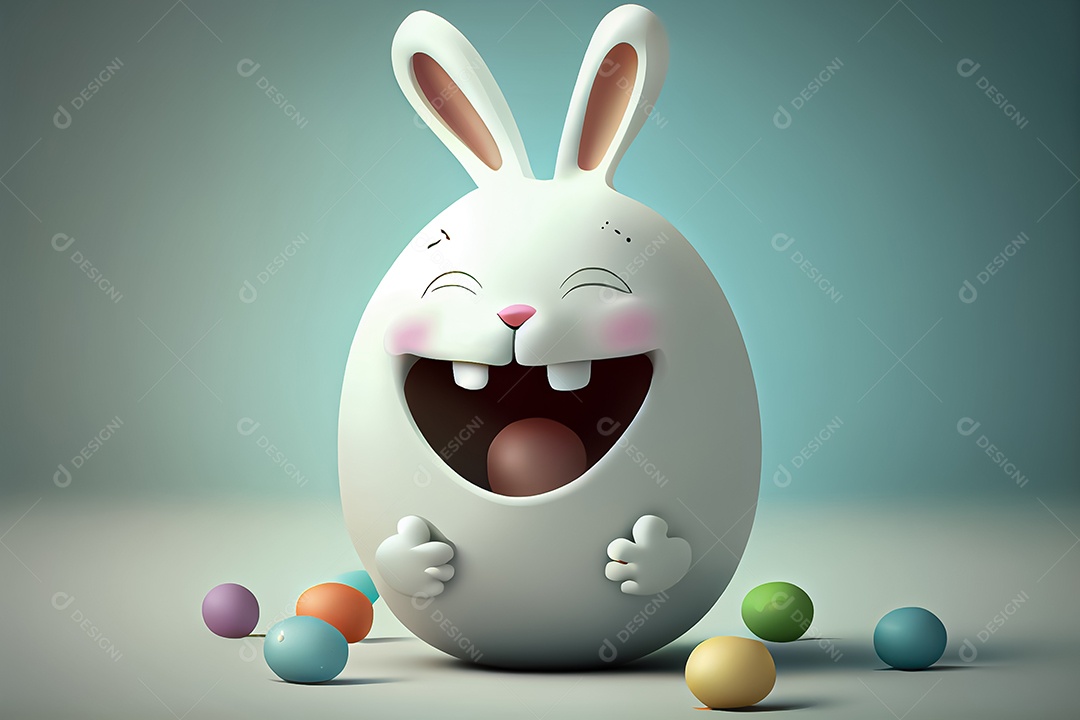Coelho de páscoa feliz dos desenhos animados