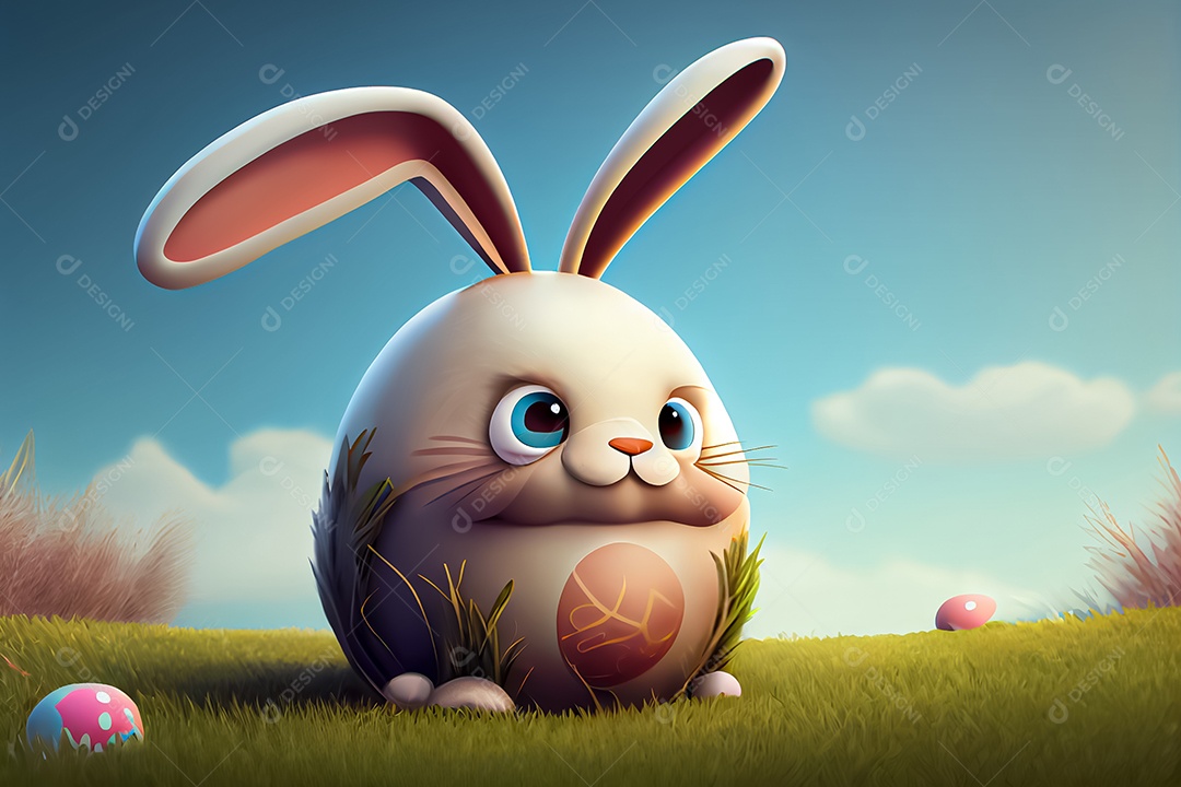 Coelho de páscoa feliz dos desenhos animados