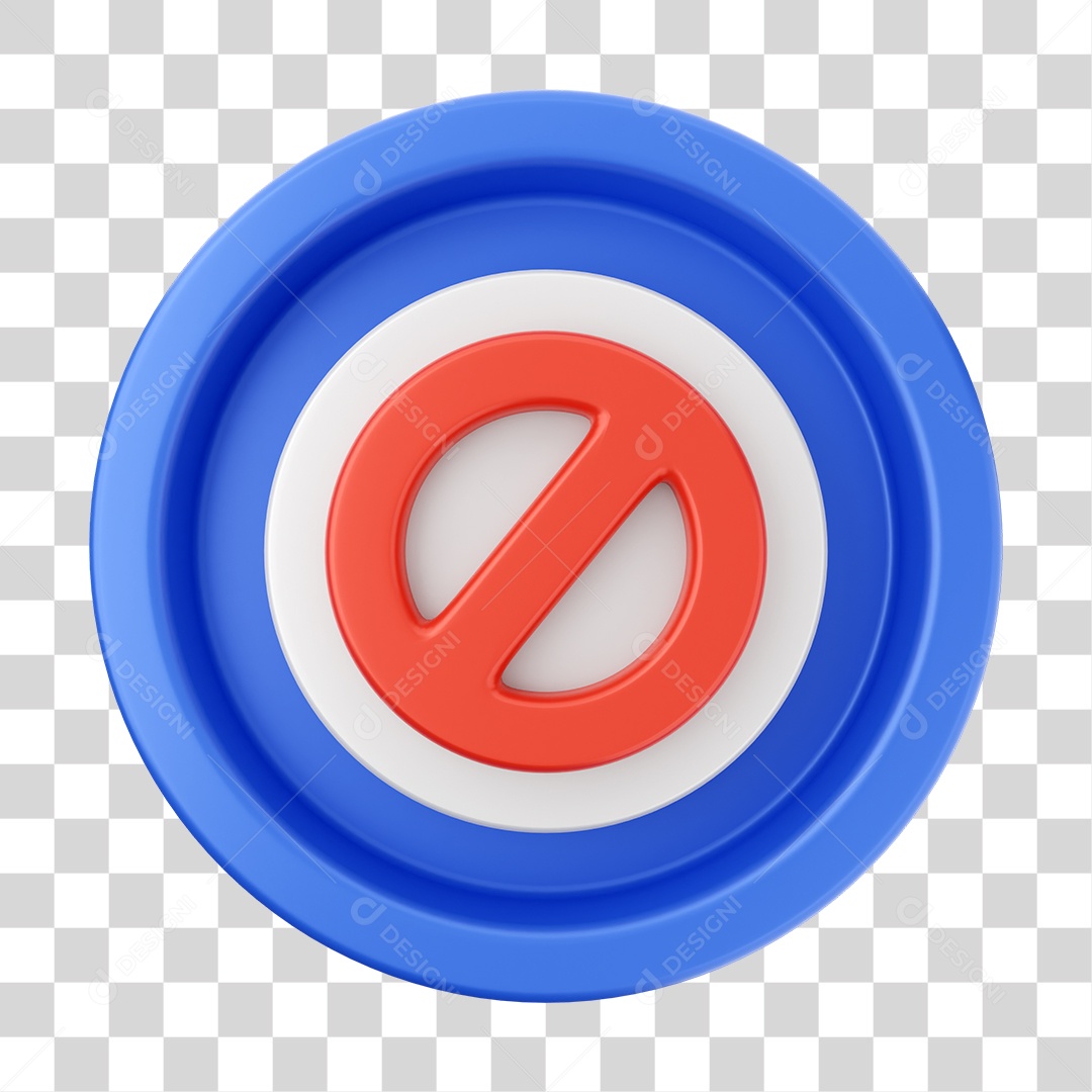 Elemento 3D Interface de Usuário Bloqueio para Composição PNG Transparente