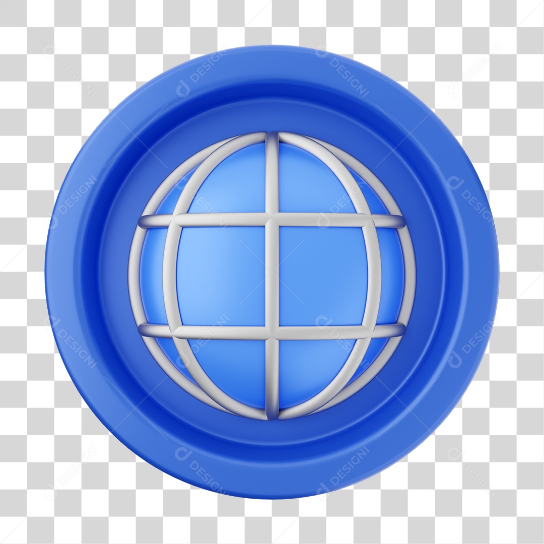 Elemento 3D Interface de Usuário para Composição PNG Transparente