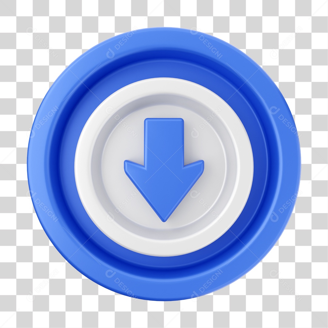 Elemento 3D Interface de Usuário Setas para Composição PNG Transparente