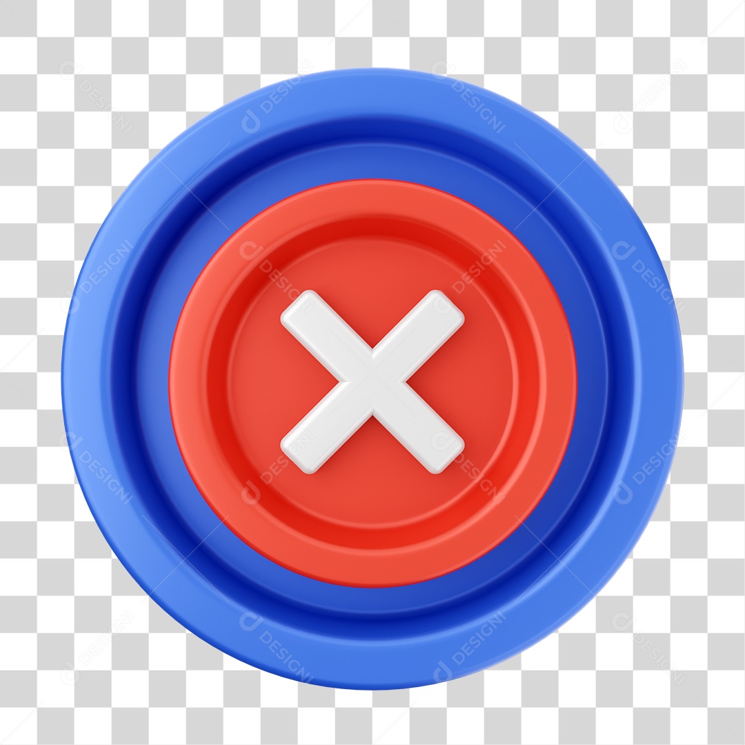 Elemento 3D Interface de Usuário para Composição PNG Transparente