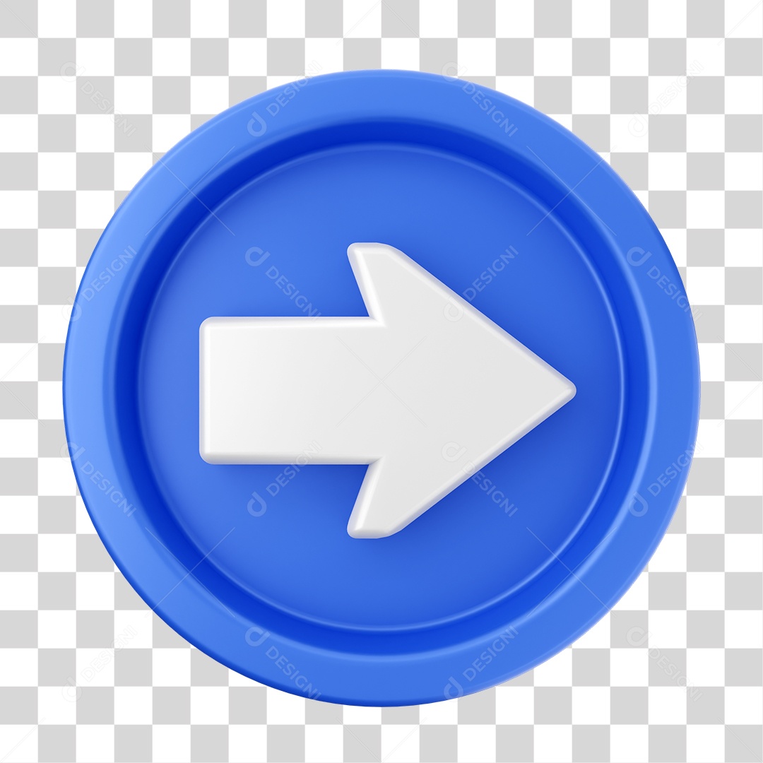 Elemento 3D Interface de Usuário Setas para Composição PNG Transparente