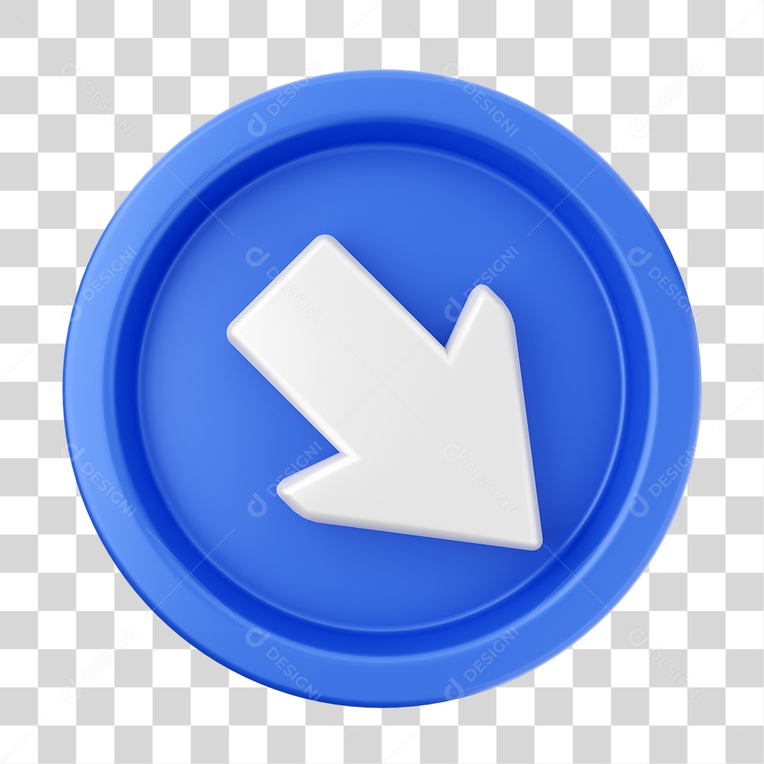 Elemento 3D Interface de Usuário Setas para Composição PNG Transparente