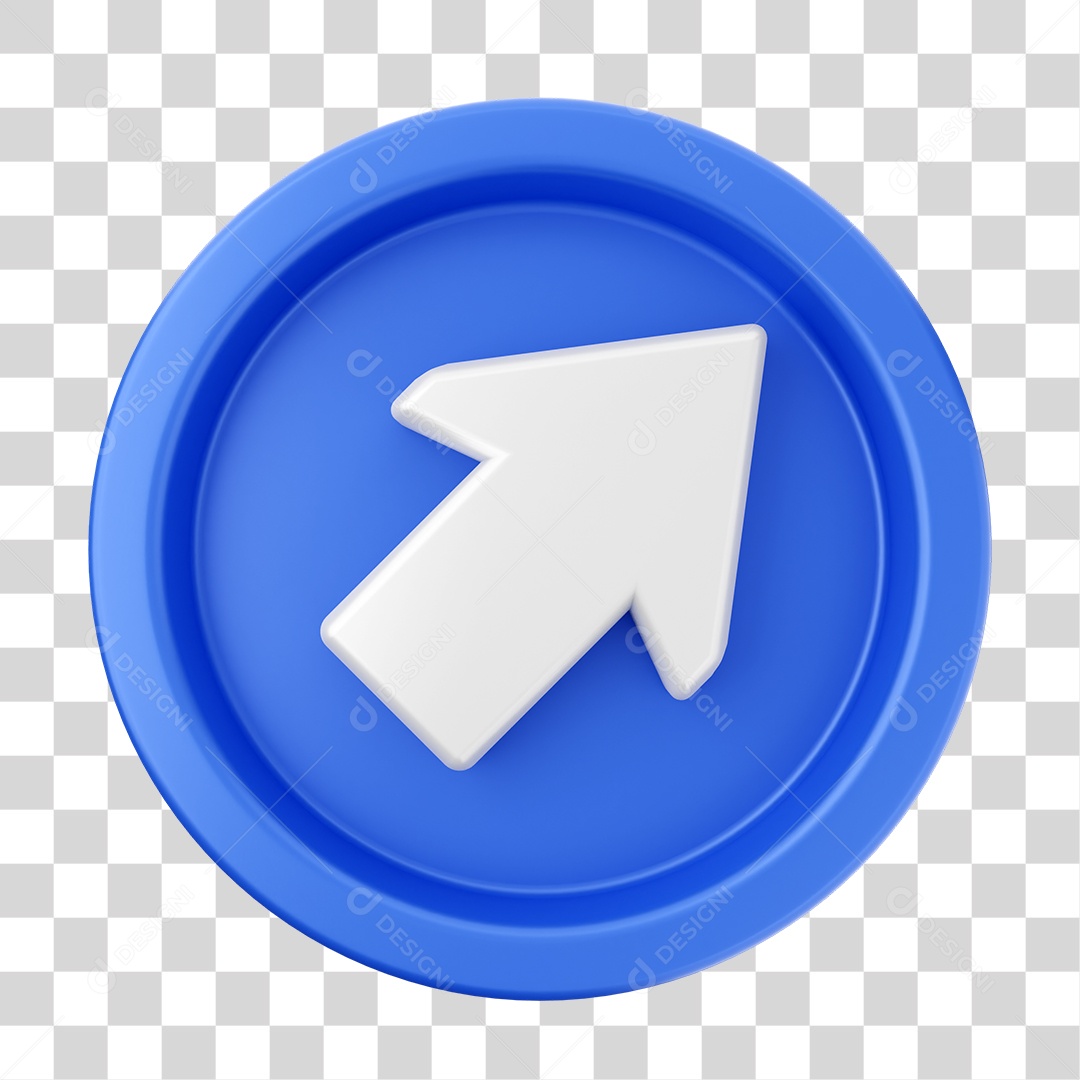 Elemento 3D Interface de Usuário Setas para Composição PNG Transparente