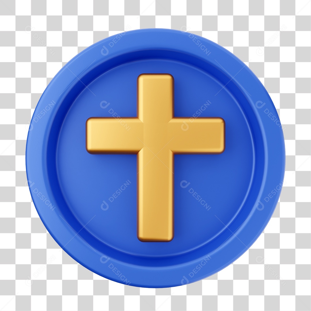 Elemento 3D Interface de Usuário Cruz para Composição PNG Transparente