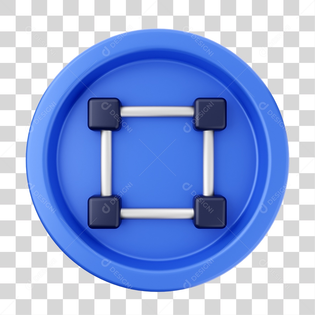 Elemento 3D Interface de Usuário para Composição PNG Transparente