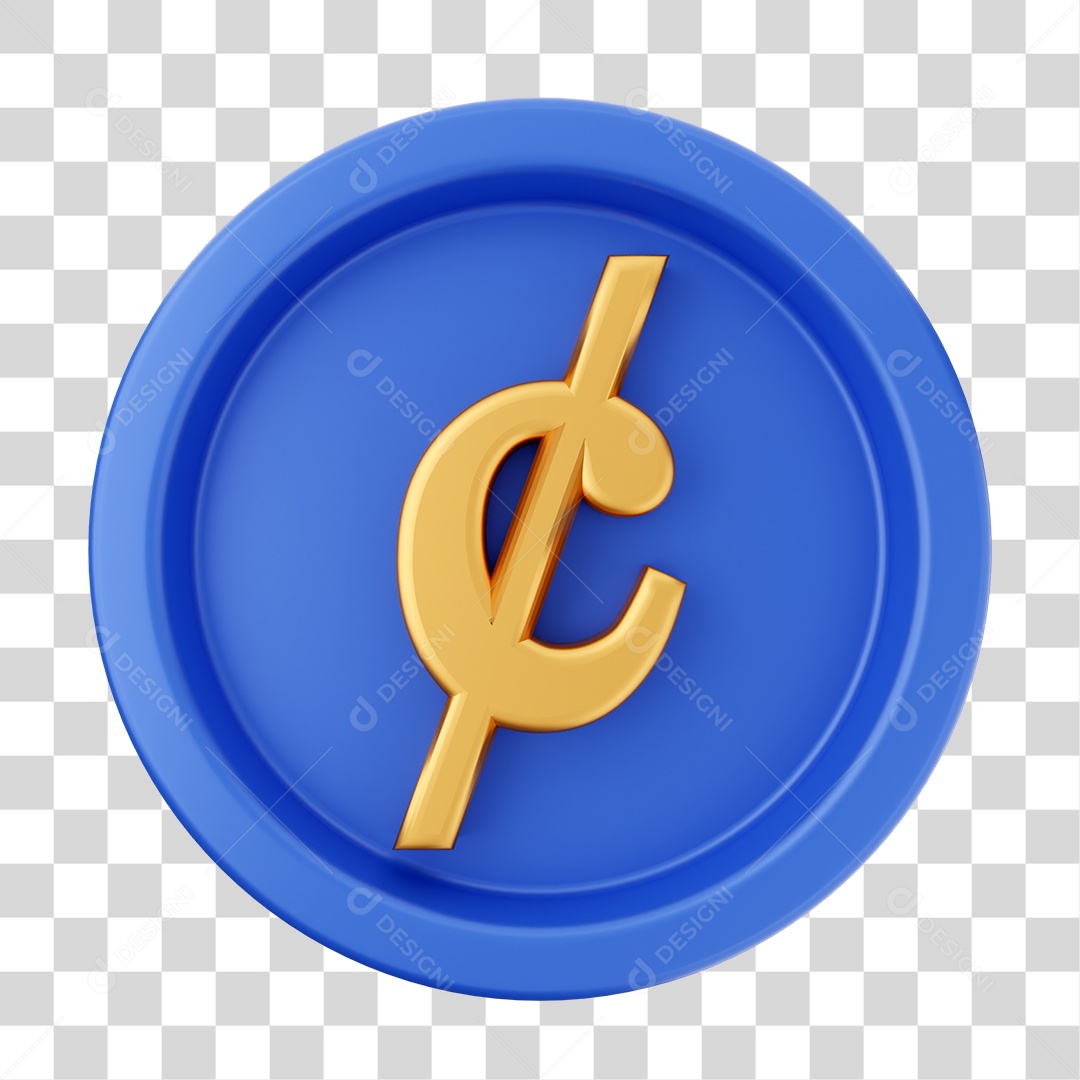 Elemento 3D Interface de usuário Sigla Moea Virtual para Composição PNG Transparente