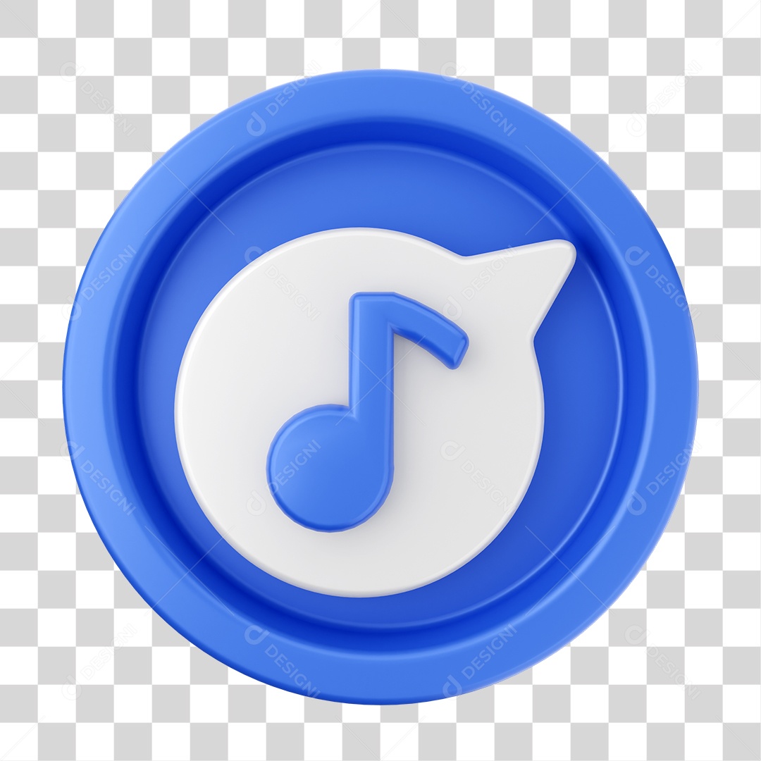 Elemento 3D Interface de usuário Músicas para Composição PNG Transparente