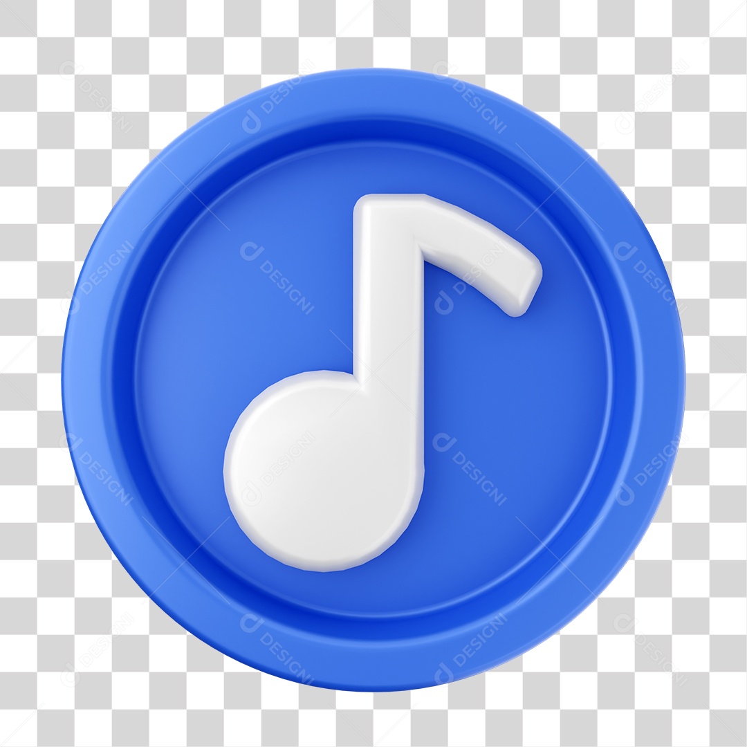 Elemento 3D Interface de usuário Músicas para Composição PNG Transparente