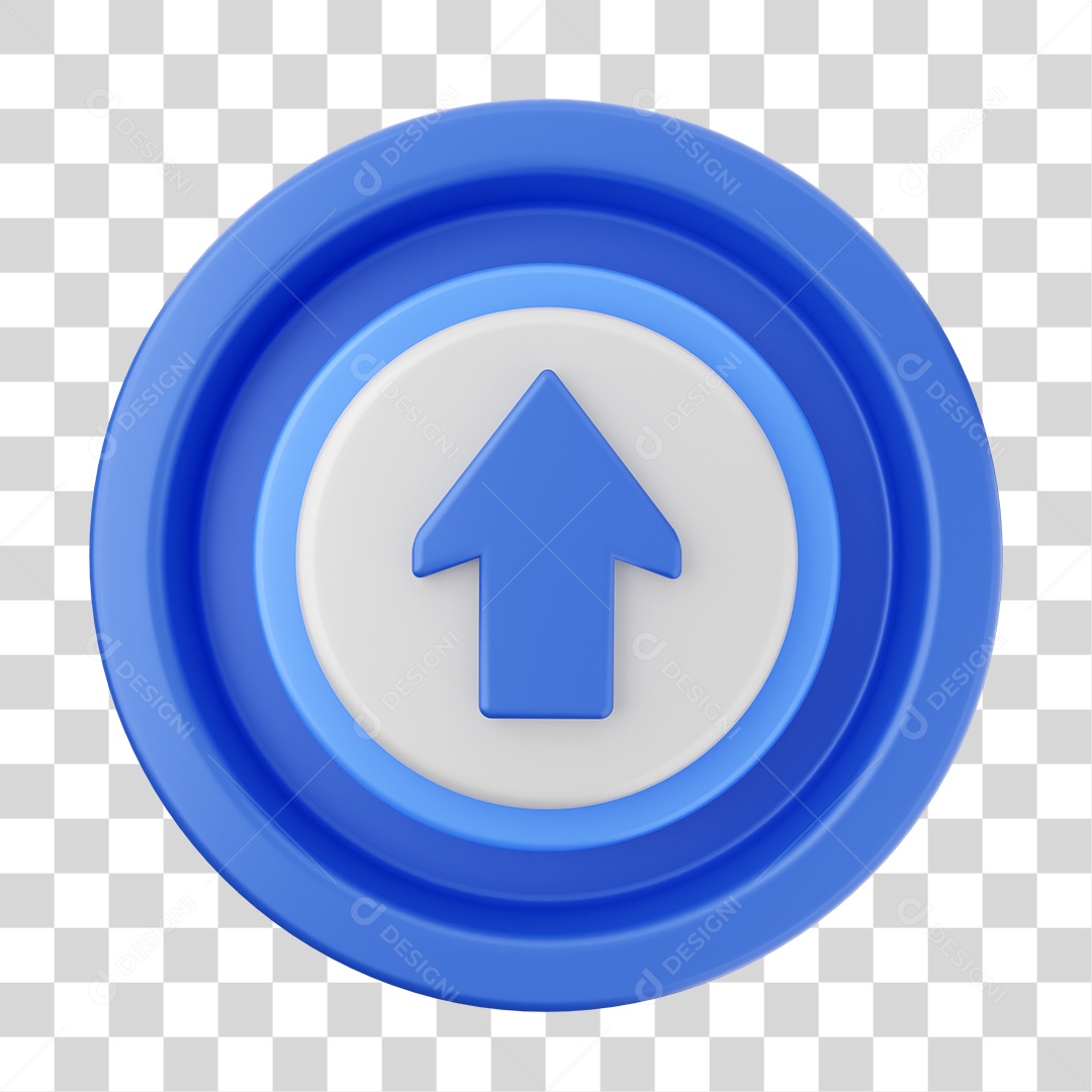 Elemento 3D Interface de usuário Envio para Composição PNG Transparente