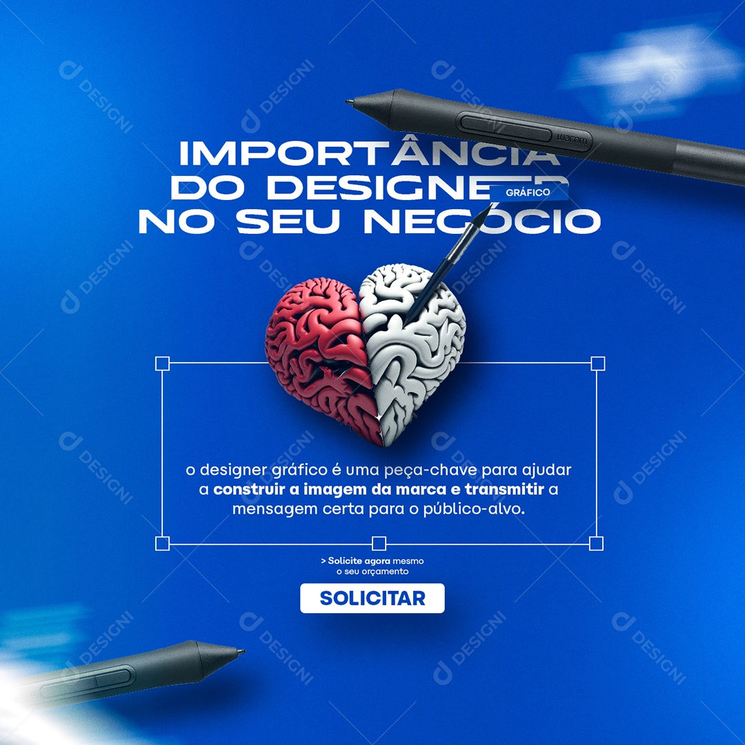 Importância do Designer Gráfico no Seu Negócio Social Media PSD Editável