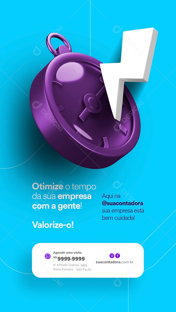 Story Otimize o Tempo da Sua Empresa com a Gente Contabilidade Social Media PSD Editável