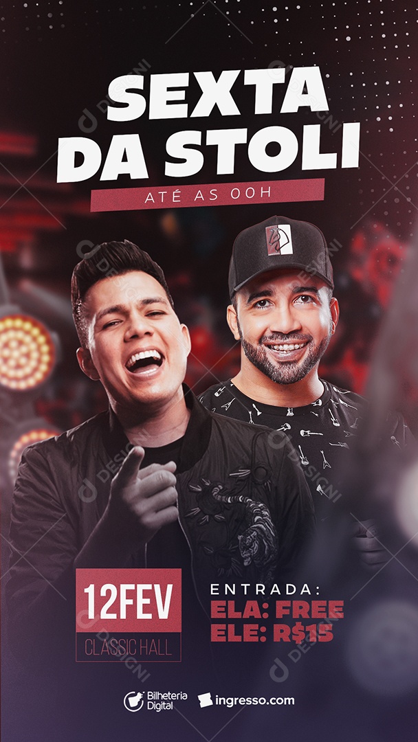 Story Sexta da Stoli Até as 00H Flyer Social Media PSD Editável