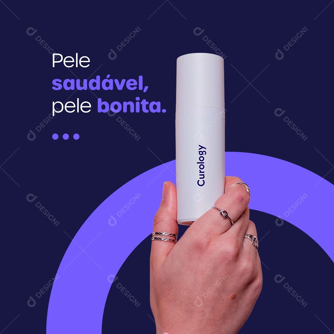 Pele Saudável, Pele Bonita Produtos Dermocosméticos Social Media PSD Editável